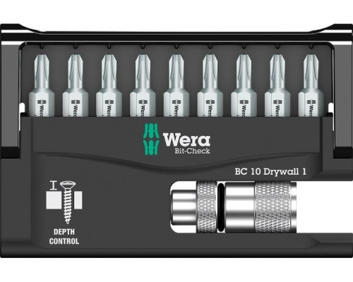 Набор насадок WERA Bit-Check 10 Drywall 1 WE-136011 WE-136011