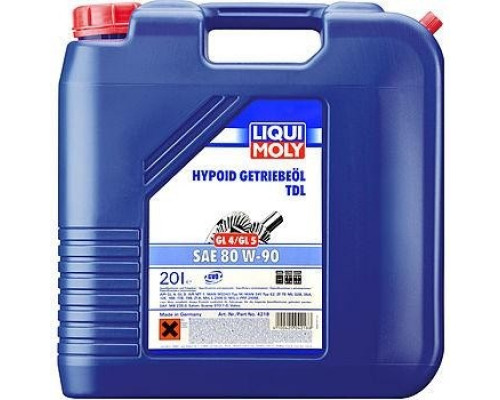 Масло трансмиссионное LIQUI MOLY 80W 90 Hypoid-Getriebeoil TDL GL-4/GL-5 20 л 4218 4218