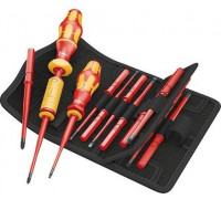 Отвертка с битами динамометрическая WERA Kraftform Kompakt VDE Torque 16 предметов WE-135906 WE-135906