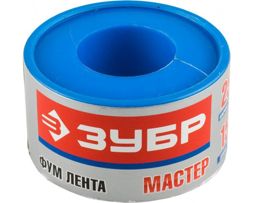 Фум лента ЗУБР МАСТЕР плотность 0,40 г/см3, 0,1ммх25ммх15м 12373-25-040