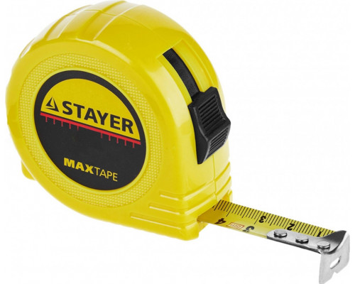 Рулетка STAYER MaxTape 10 м х 25 мм в ударопрочном корпусе из ABS 34014-10-25