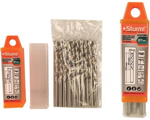 Сверло по металлу Sturm 1055-04-7S-SS10 7,0х109 мм, 10 шт.