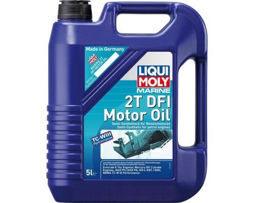 Масло для 2-тактных лодочных моторов LIQUI MOLY Marine 2T DFI Motor Oil 5 л 25063 полусинтетическое 25063