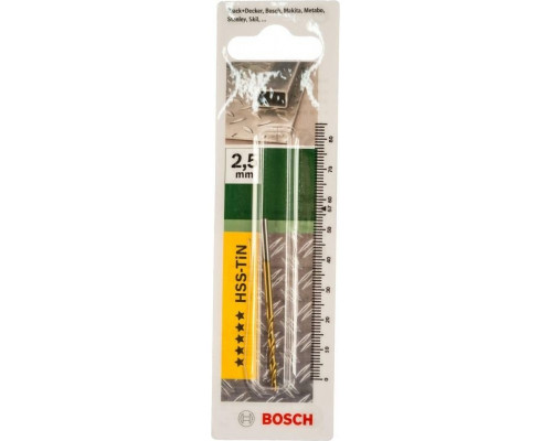 Сверло по металлу BOSCH HSS-TiN 2.5x30x57 2609255091
