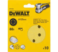 Круг шлифовальный на липучке DeWALT DT3103-QZ 125 мм, 8 отв. G80 (10шт)