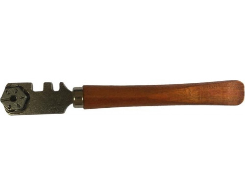 Стеклорез Sturm 1077-AL-02 6-ти роликовый, с деревянной ручкой