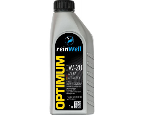 Масло моторное REINWELL 0W20 ILSAC GF-6/API SP 1 л синтетическое 4944 / 11881