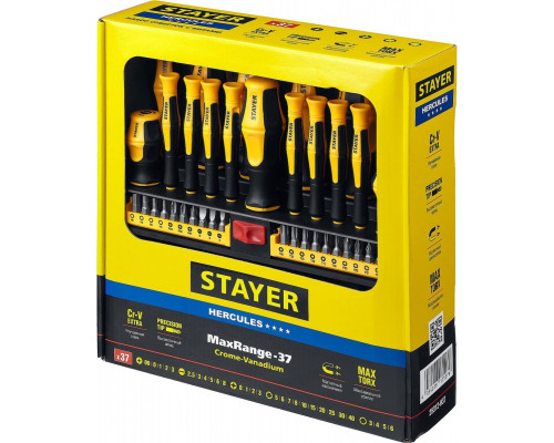 Набор отверток с насадками, 37 предметов STAYER Hercules-PRO-37 25312-H37