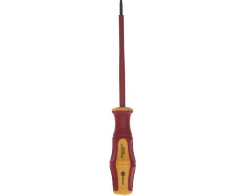 Отвертка диэлектрическая шлицевая Кобальт 248-771 ultra grip sl 3,0х100 мм cr-v, двухкомпонентная ру