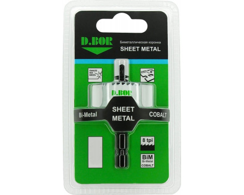 Коронка биметаллическая D.BOR SHEET METAL 19 мм D-HS-BIM-SM-20-019