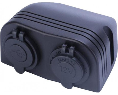 Разъем USB SKIPPER SK-DS6-1021/2023 5В 3.1А и прикуриватель для крепления на приборную панель