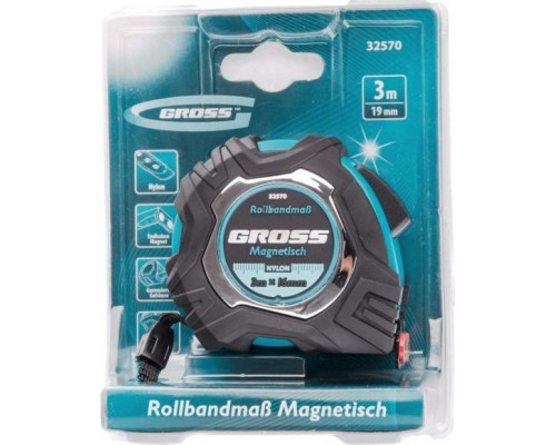 Рулетка GROSS Magnetisch 3.0 м, арт. 32570