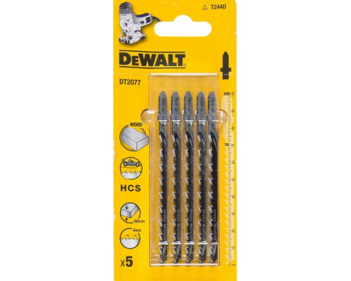 Пилки по дереву DeWALT XPC T244D 100х70х4.0х60мм (5 шт) DT2077-QZ DT2077-QZ