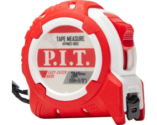 Рулетка P.I.T. HTPM02-1603 с фиксатором, 3 м x 16 мм
