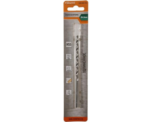 Сверло по металлу Sturm 1055-048-132L 2,0х85 мм, удлинен., 118°