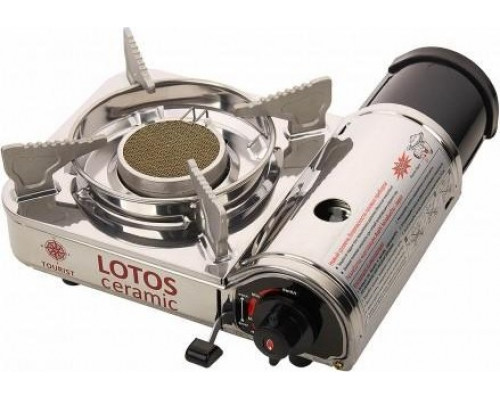 Газовая плита TOURIST LOTOS CERAMIC TR-350 керамическая конфорка, без переходника (Вьетнам) TR-350
