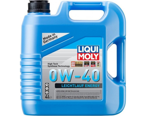 Масло моторное LIQUI MOLY SAE 0W40 Leiсhtlauf Energy 4 л 39035/20740 39035/20740