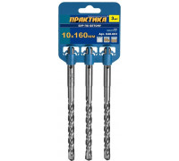 Бур SDS-plus ПРАКТИКА 10х160 мм, 3 шт, серия 