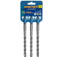 Бур SDS-plus ПРАКТИКА 10х160 мм, 3 шт, серия 