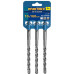 Бур SDS-plus ПРАКТИКА 10х160 мм, 3 шт, серия 