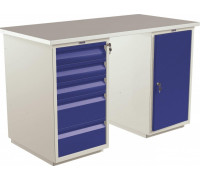 Верстак слесарный двухтумбовый ПРАКТИК Profi WT140.WD5/WD1.000