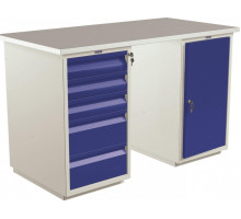 Верстак слесарный двухтумбовый ПРАКТИК Profi WT140.WD5/WD1.000