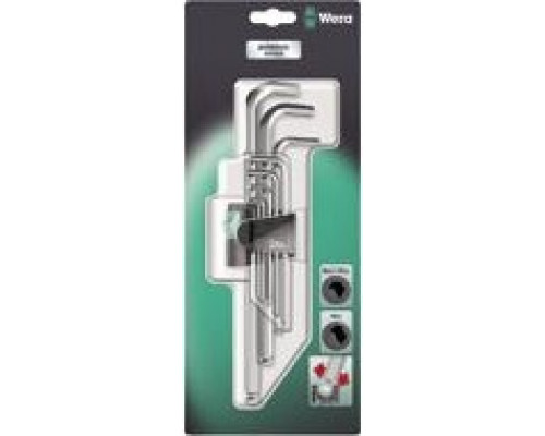 Набор шестигранников WERA 950 PKL/9 SB, 9 предметов