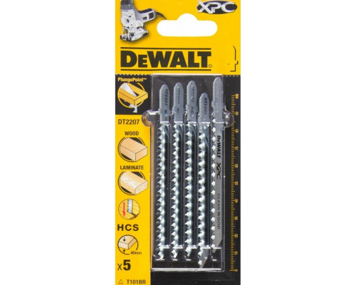 Пилки по дереву DeWALT XPC T101BR 100х75х2.5х30 мм (5 шт) DT2207-QZ DT2207-QZ