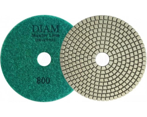 Алмазная тарелка на липучке DIAM АГШК 100*2,5 №800 Master Line Universal (сухая/мокрая) 000627