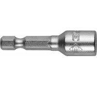 Насадка шестигранная ЗУБР МАСТЕР с торцовой головкой, магнитные, cr-v, e 1/4