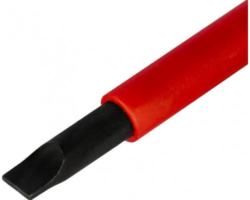 Отвертка диэлектрическая шлицевая Кобальт 646-454 ultra grip sl 5,5х125 мм cr-v, двухкомпонентная ру