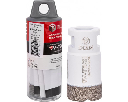 Сверло алмазное DIAM 30x35xМ14 Extra Line V-TECH 320273