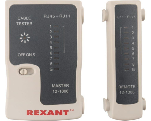 Тестер кабельный REXANT RX-468 rj-45+rj-11 12-1006