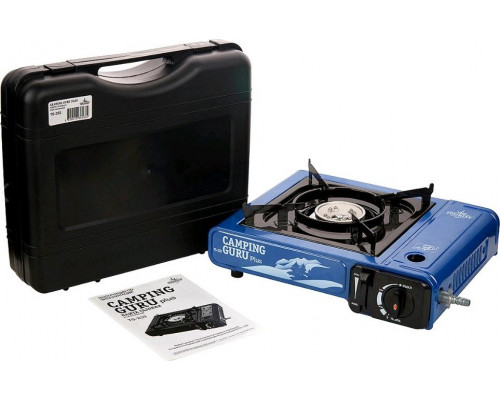 Газовая плита TOURIST CAMPING GURU PLUS TS-233 с переходником, в кейсе (Корея) TS-233