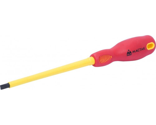 Отвертка диэлектрическая шлицевая МАСТАК 040-65150EH slotted 6,5 мм, 150 мм, держатель