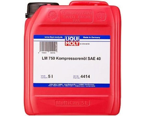 Масло компрессорное LIQUI MOLY LM 750 Kompressorenoil 40 (VG-150) 5 л 4414 синтетическое 4414
