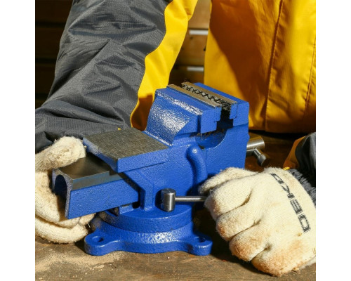 Тиски DEKO CL09 слесарные поворотные, 75 мм 065-0961
