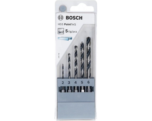 Набор сверл по металлу BOSCH Набор HSS PointTeQ HEX 5 шт. 2607002824