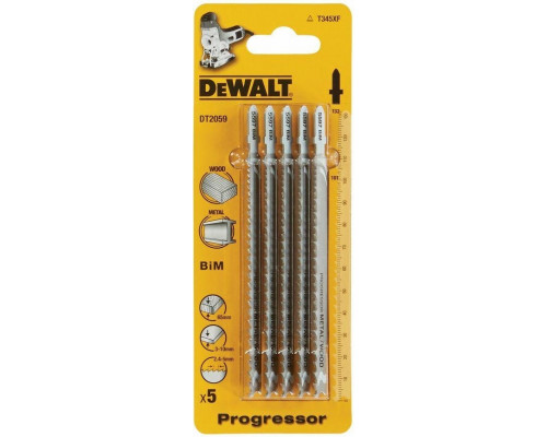 Пилки по металлу DeWALT BIM T345XF 132х101х3 мм (5шт) DT2059-QZ DT2059-QZ