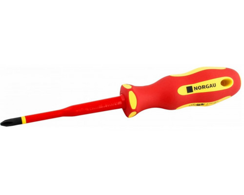 Отвертка крестовая диэлектрическая Norgau PH1x80мм крестовая vde slim 067074110