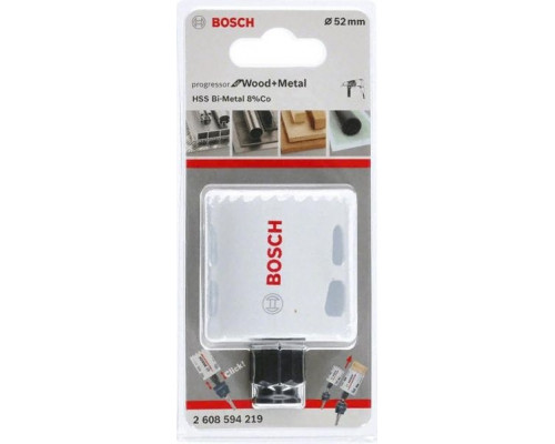Коронка биметаллическая BOSCH PROGRESSOR 52 мм bim mm, new 2608594219