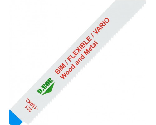Полотна для сабельных пил D.BOR 130/150*1,8-2,6 мм BIM / FLEXIBLE / VARIO / Wood a metal (2 шт.) D-221-150X3-02