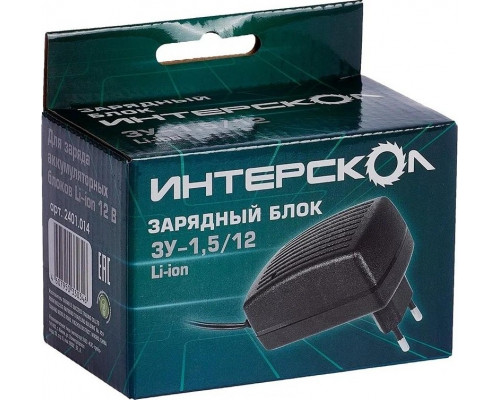 Зарядное устройство для аккумуляторов ИНТЕРСКОЛ 12.0V 1,5/12 V Ач Li-ion (2401.014) 2401.014