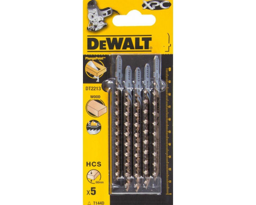 Пилки по дереву DeWALT XPC T144D 100х75х4.0х60мм (5 шт) DT2213-QZ DT2213-QZ