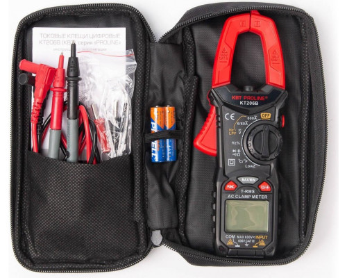 Клещи токоизмерительные цифровые КВТ KT206B Proline 79130