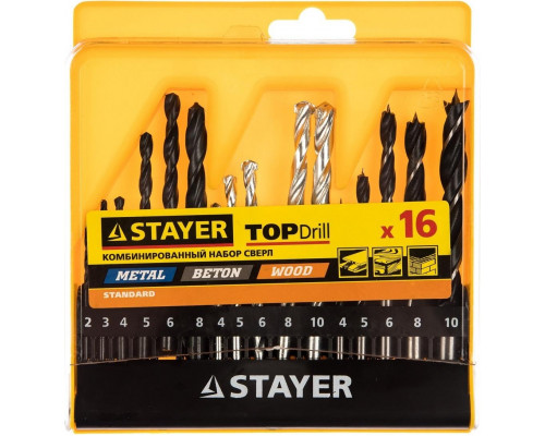 Набор сверл универсальных STAYER PROFI 29720-H16 29720-H16
