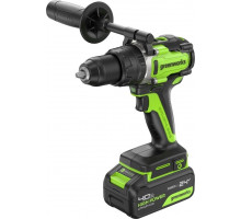 Дрель-шуруповерт аккумуляторная GREENWORKS GD24DD140 ударная, 24V, АКБ 4Ач и ЗУ 3707607CUB