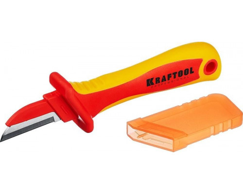 Нож монтерский KRAFTOOL KN-1 нож электрика прямой, 45401