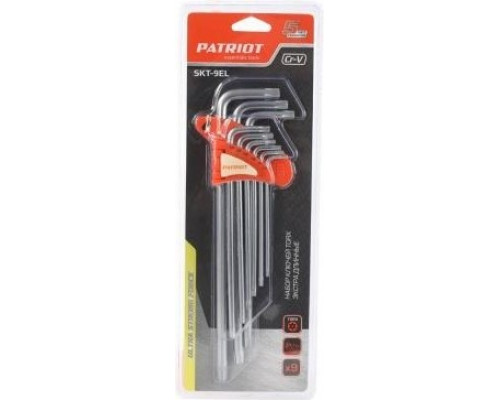 Набор ключей TORX PATRIOT SKT-9EL экстра длинные T10-T50, CRV, 9 предметов