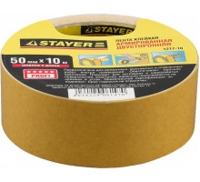 Клеящая лента STAYER PROFESSIONAL двухсторонняя на тканевой основе, 50ммх10м 1217-10